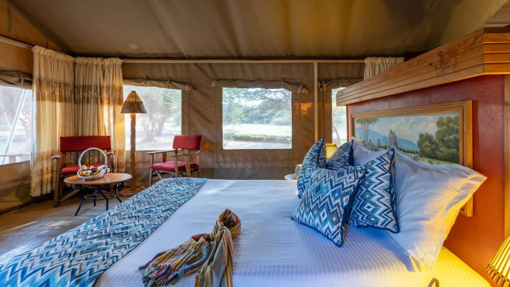 Amboseli national park tented camp lodges in Kenya