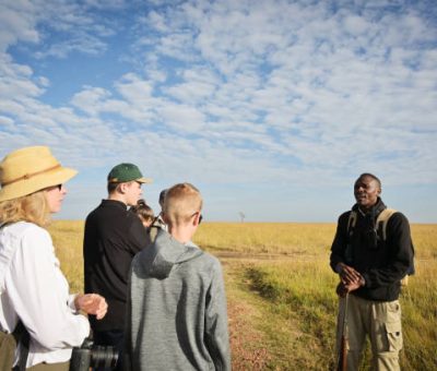 Walking safari on family summer holidays