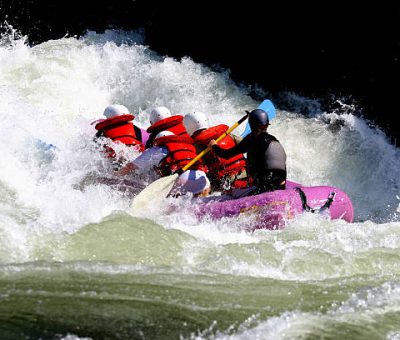 Water rafting at Bujagali falls on River Nile in Jinja, Uganda Mountaineering and hiking on safari