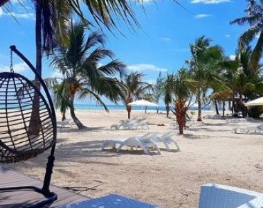 White sand beaches